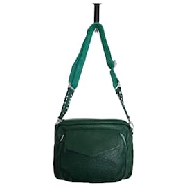 Claris Virot Big Charly Handtasche aus grünem Bubble Leder