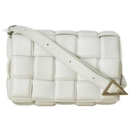 Borsa Bottega Veneta Padded Cassette in pelle bianca