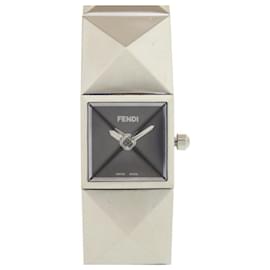 Fendi Pyramid 4250L Stainless Steel Black and Silver Quartz Watch