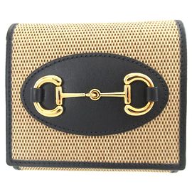 Gucci Horsebit Canvas and Leather Coin Purse