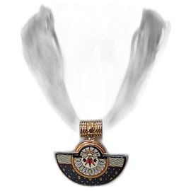 Collana pendente Frey Wille in smalto e seta