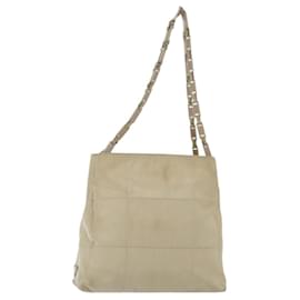 Borsa a Spalla Prada Nylon Beige Auth 134987