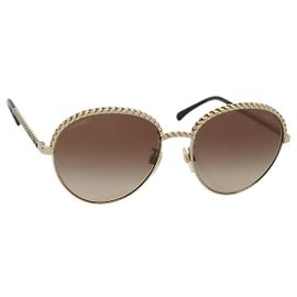 Gafas de sol CHANEL metal tono plateado CC Auth 136551M
