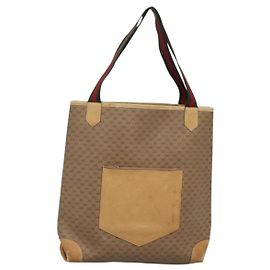 Borsa Sherry Line in PVC Beige Micro GG Supreme Web di GUCCI 002 904 0222 Auth bs29355