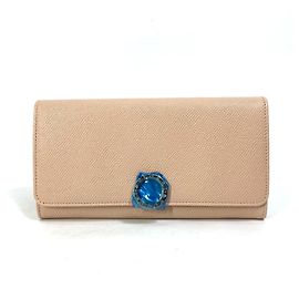 Bulgari Bvlgari Geldbörse aus hellrosa Leder im Bi-Fold-Design