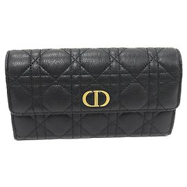 Christian Dior Dior Dior Caro Lange Geldbörse aus Kalbsleder