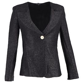 Blazer de un botón Giorgio Armani en poliamida negra