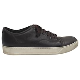 Sneakers Bassi Lanvin in Pelle Marrone