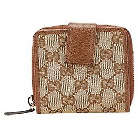 Portafoglio in pelle GG Canvas Gucci