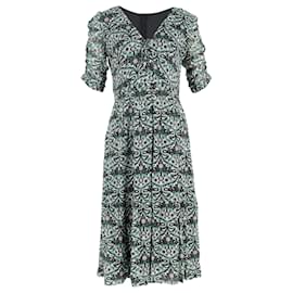 Vestido midi de manga recogida impresa Ba&Sh en viscosa multicolor