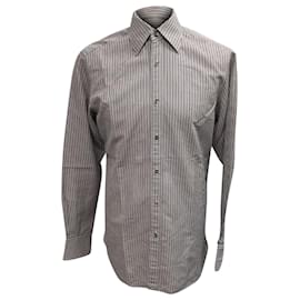 Camicia a maniche lunghe a righe Gucci in cotone multicolore
