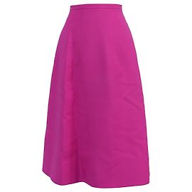Falda midi acampanada Valentino Garavani en viscosa rosa