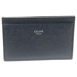 Céline Tarjetero de piel de ternera texturizada Celine
