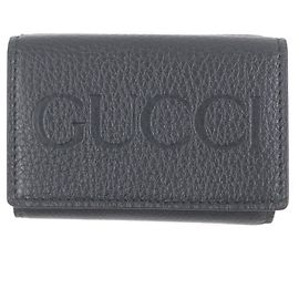 Carteira de couro dobrável Gucci