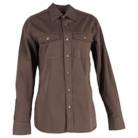 Camicia in twill Tom Ford in cotone marrone