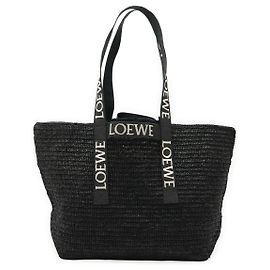 Borsa a spalla pieghevole in rafia Loewe