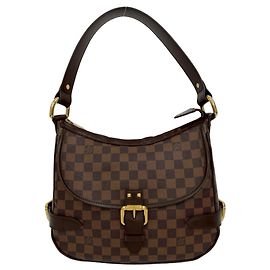 Borsa semi-a-spalla in pelle Damier Ébène Highbury di Louis Vuitton