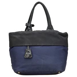Bolso tote Prada Tessuto Double Triangle Logo Plate