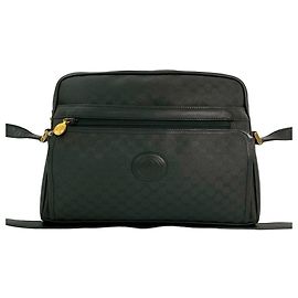 Borsa a spalla/pochette in pelle con logo micro GG vintage di Gucci