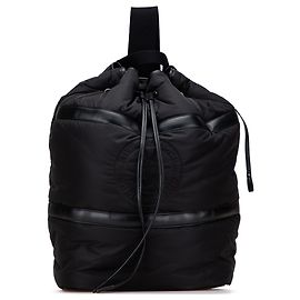 Zaino in nylon nero Rive Gauche con cordino di Saint Laurent