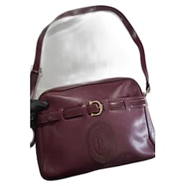 Bolso Must Cartier Rojo Oscuro Piel