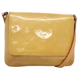LOUIS VUITTON Borsa Thompson Street Monogram Vernis Beige M91301 LV Auth ep10819