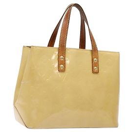 LOUIS VUITTON Borsa a Mano Monogram Vernis Reade PM Beige M91334 LV Auth 140231