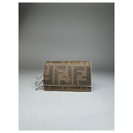 Vintage Fendi Monogram Key Holder Brown