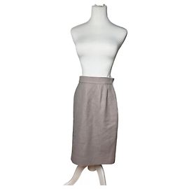 Gonna in Lana Vintage Dior Ecru LL