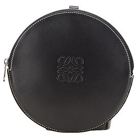 Pochette Cookie Anagram Loewe in Pelle Nera