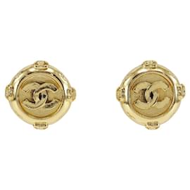 Chanel Vintage CC Clip-On Ohrringe aus Metall