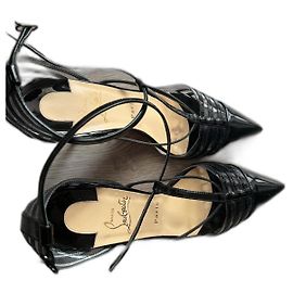 Christian Louboutin Bridge pumps black patent leather 39