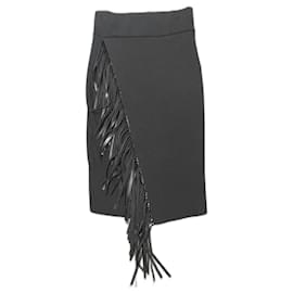 Pinko Rock Schwarz aus Viskose mit Fransen