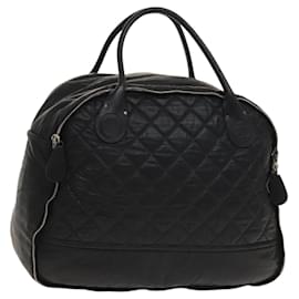 Borsa Boston CHANEL in tela rivestita nera argento CC Auth bs29253