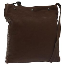 Autre Marque Borsa a Spalla in Pelle Marrone Auth ep10281 di BOTTEGA VENETA