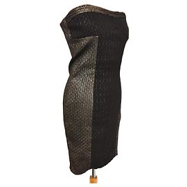Vestido Bustier Bel Air Modelo Ruse Noche Preppy Oro T3 T M