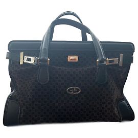 Borsa a mano Gucci GG Monogram in pelle blu scuro