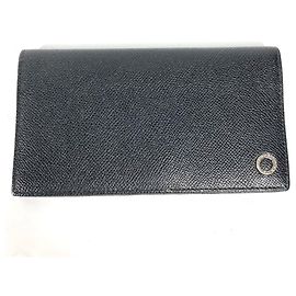 Bulgari Bvlgari schwarze Leder Bi-Fold Geldbörse