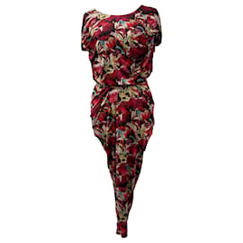 Saloni Printed Midi Dress in Multicolor Viscose - Autre Marque