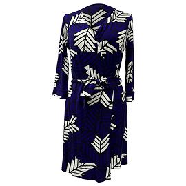 Vestido envolvente New Julian de Diane Von Furstenberg em viscose roxa