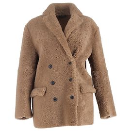 Abrigo de shearling Joseph en piel de cordero marrón