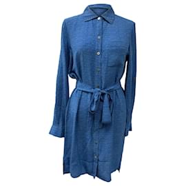 Robe Mini Ceinturée en Soie Bleue de Diane von Furstenberg - Diane Von Furstenberg