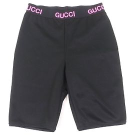 Pantalones cortos de ciclista de algodón con diseño de logo Gucci