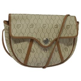 Borsa a spalla vintage Honeycomb in tela Christian Dior