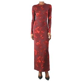 Reformation Vestido maxi de tricô vermelho Tommie - tamanho XS