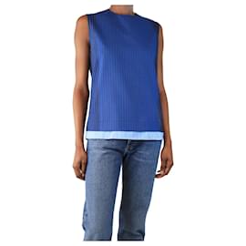 Marni Top sin mangas a rayas azules - talla UK 6