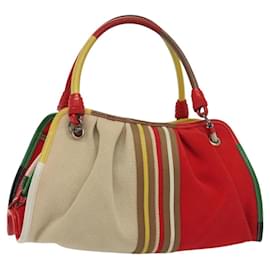 BOTTEGA VENETA Borsa a Mano in Tela Outlet Multicolore Argento Auth 142296 - Autre Marque