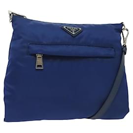 Borsa a Spalla PRADA in Nylon Blu Argento Autentica 140970 - Prada