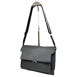 Vintage Marni 2-Wege Trunk Tasche Grau Schwarz