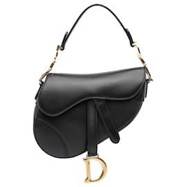 Borsa Saddle Mini Nera in Pelle di Vitello Liscia Dior